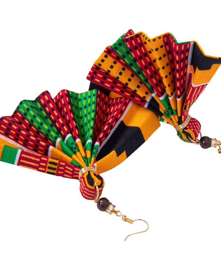 African Print Scalloped Ankara for Girls Earrings