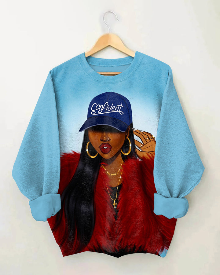 Confident Brown Girl Crewneck Sweatshirt