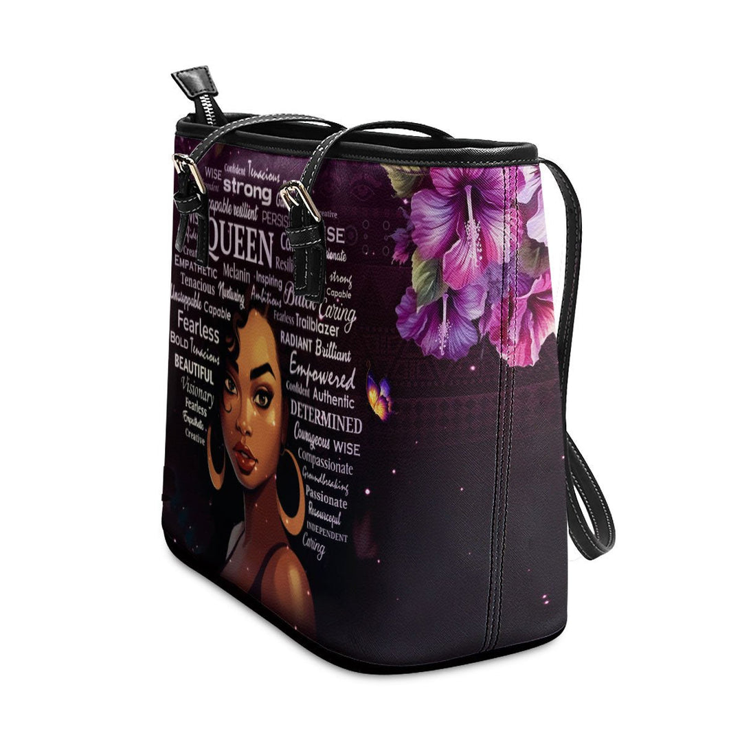 Black Queen - Personalized Leather Totebag