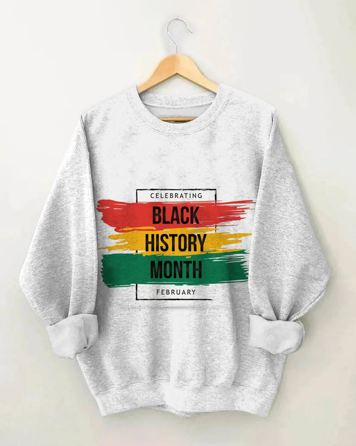 Celebrating Black History in the Month of February Crewneck Sweatshirt