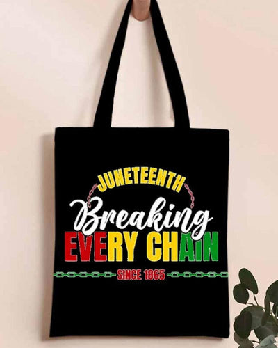 Juneteen Fashion Alphabet Casual Printed Canvas Bag