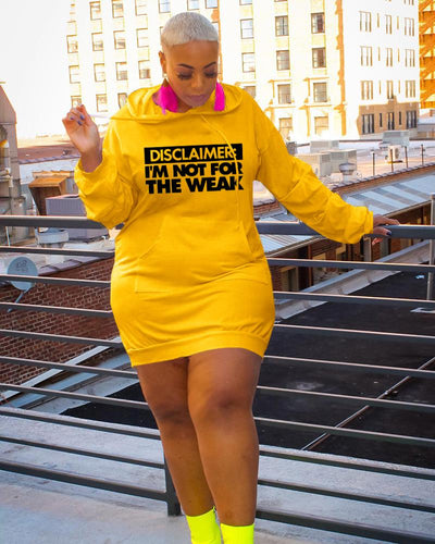 I'am Not for The Weak Long Sleeves Hoodie Dress