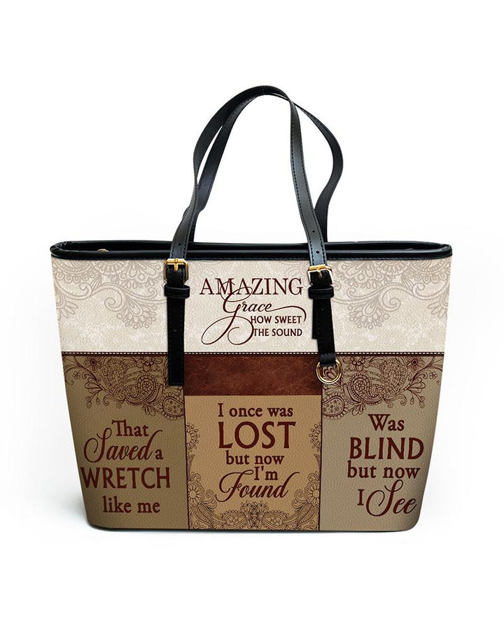 Amazing Grace - Personalized Leather Totebag