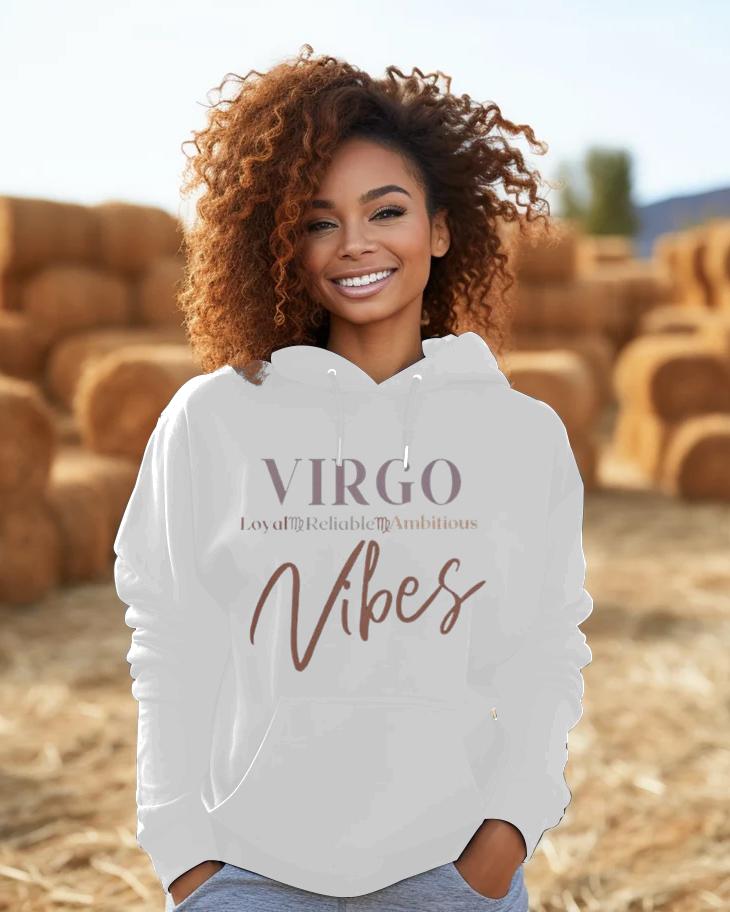 Virgo Vibes Letter Long-sleeved Hoodie