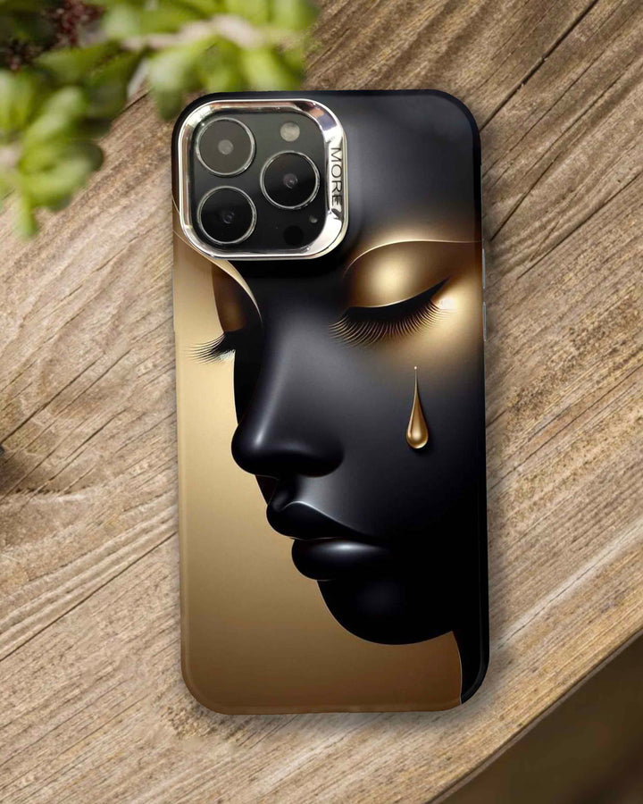 Golden Tears Girl Art IPhone Case