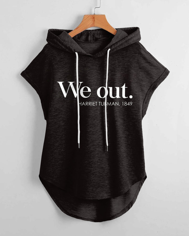 We Out Harriet Tubman 1849 Drawstring Hooded Tee