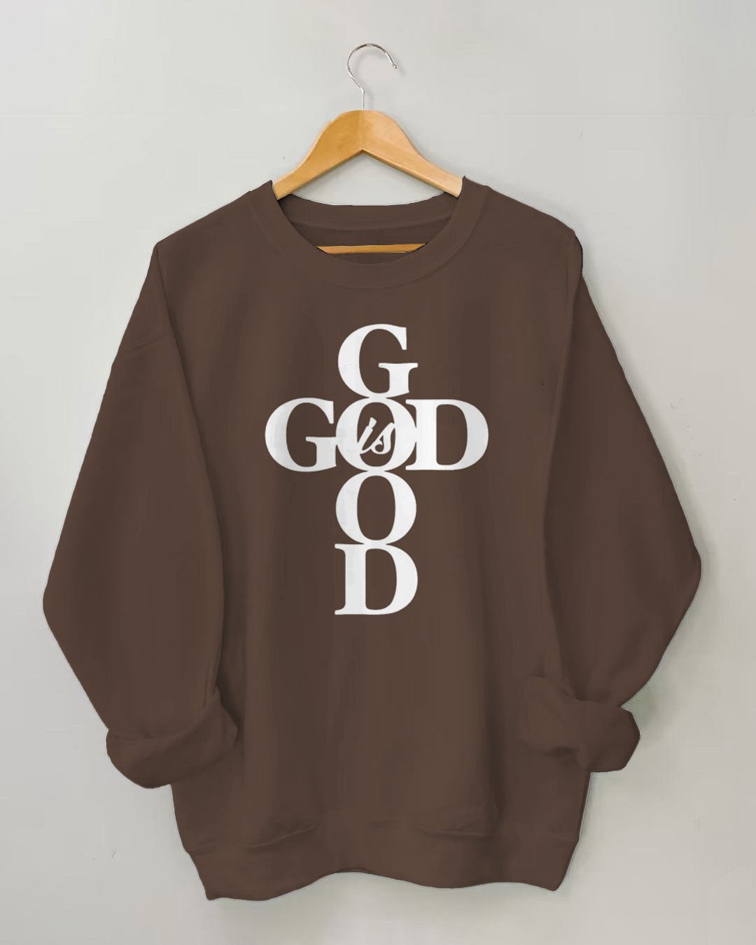 Women's God is Good Print Long-sleeved Sweatshirt