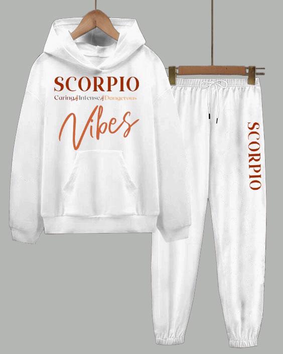 Scorpio Vibes Long Sleeve Hoodie Two Pieces Set