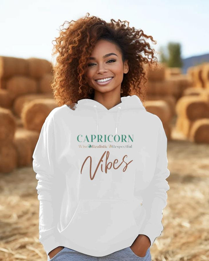 Capricorn Vibes Letter Long-sleeved Hoodie