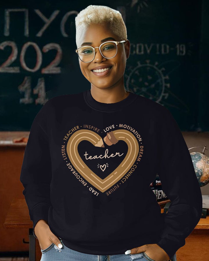 Black History Teacher Crewneck Sweatshirt