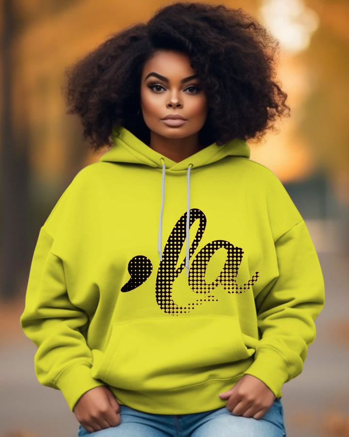 Vote for Women Letter Print Unisex Long-sleeved Hoodie