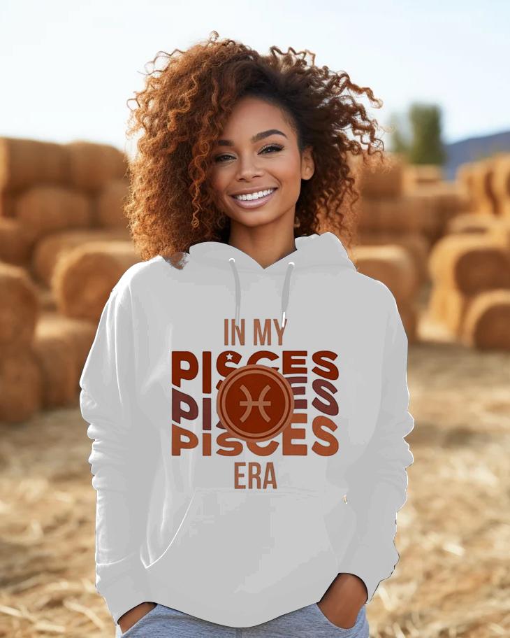 Pisces Vibes Letter Long-sleeved Hoodie