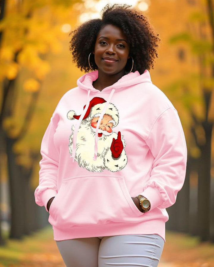 Women's Christmas Pocket Long Sleeve Hoodie