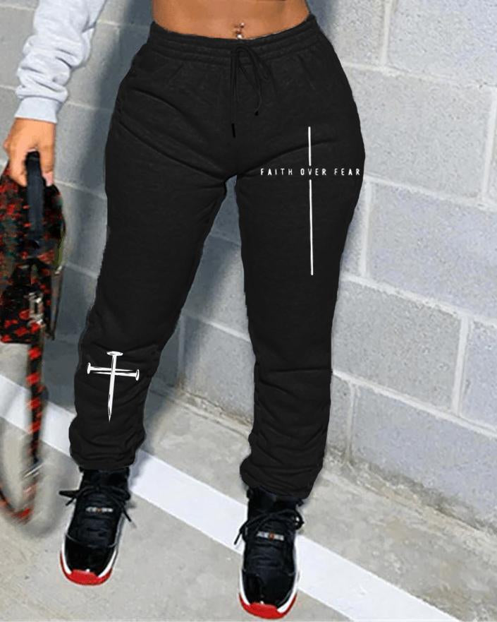 Women'S Faith Printed Track Sweatpants