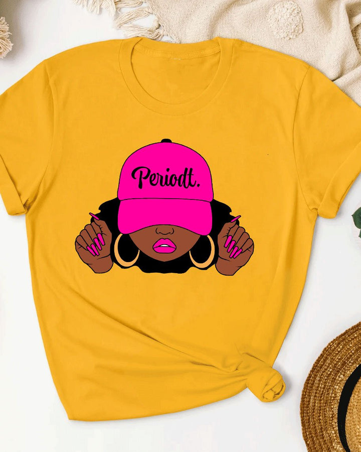 Periodt Woman Cap Short Sleeve Tshirt