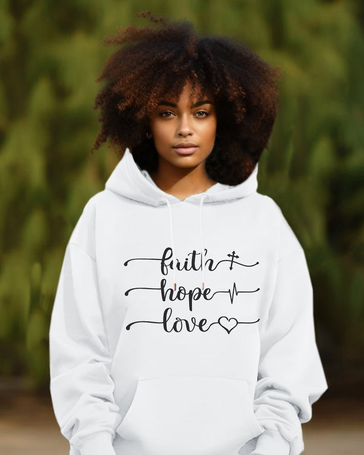 Faith Hope Love Long Sleeve Hoodie