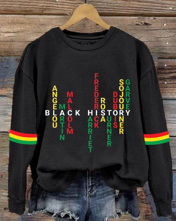 Women's Black History Month Print Unisex Long Sleeve Sweatshirt