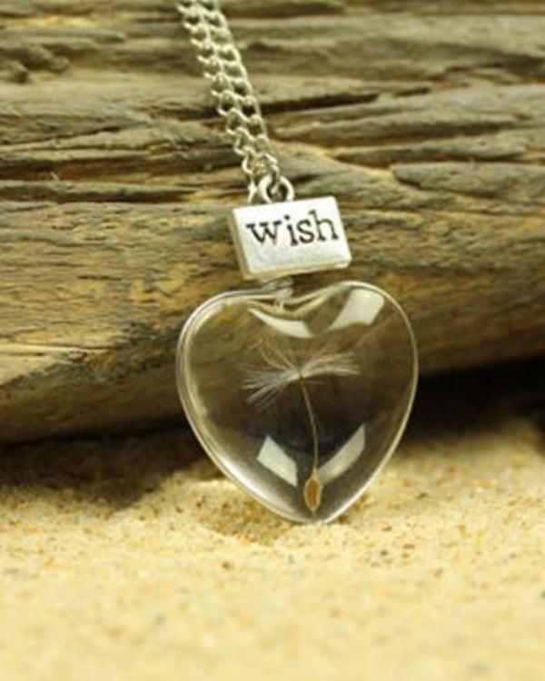 Wish Dandelion Time Gemstone Necklace