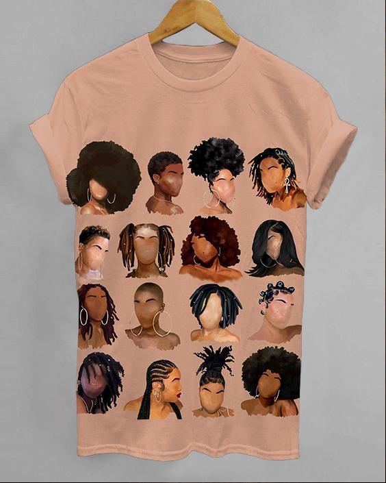 Black Girl Hair Unisex Short Sleeve Shirt