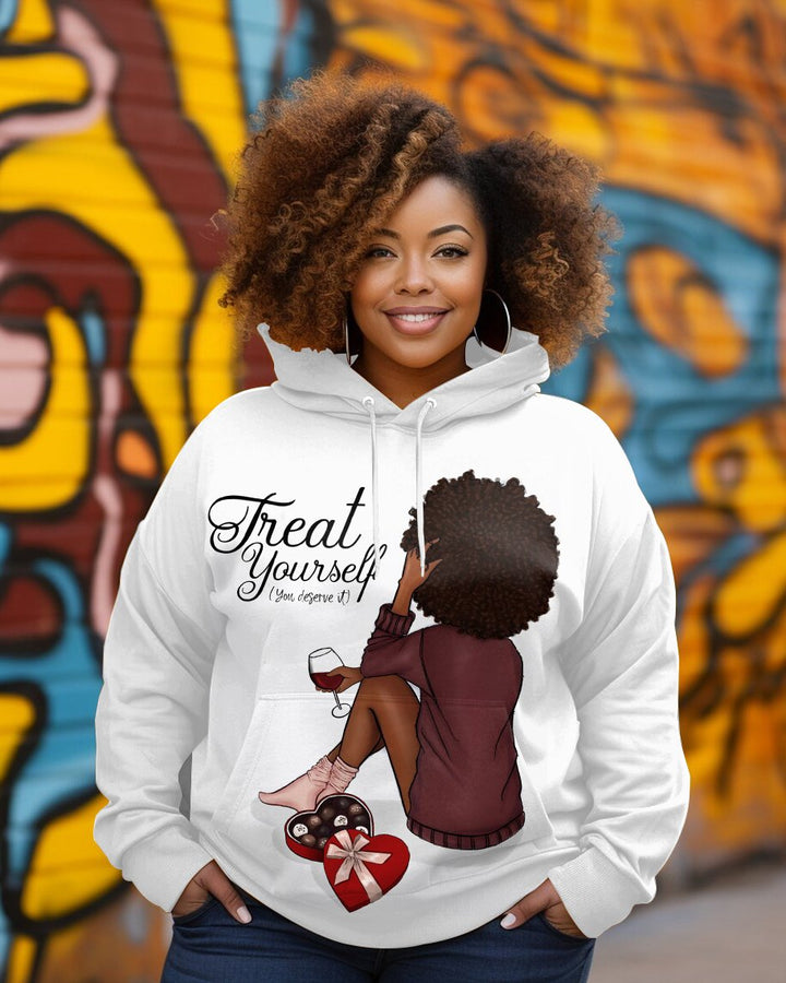 Treat Yourself Long-sleeved Hoodie