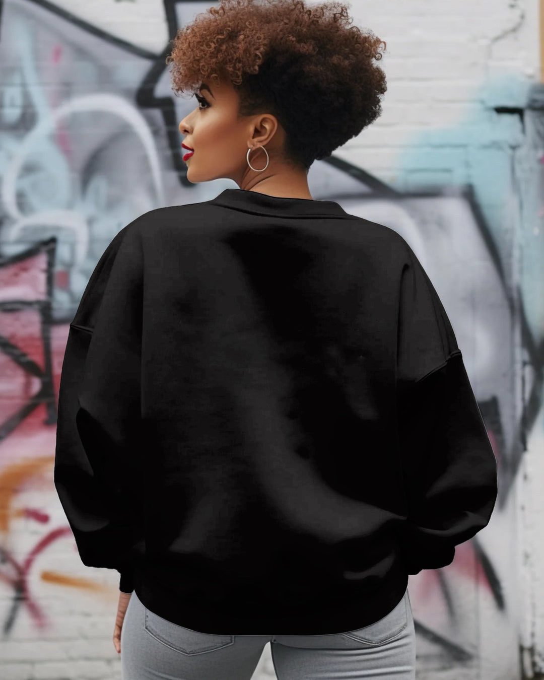 Dope Black Mom Abstract Crewneck Sweatshirt