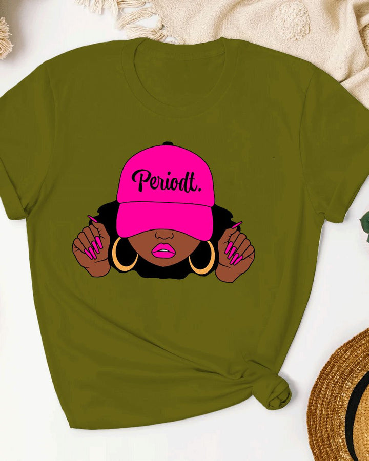 Periodt Woman Cap Short Sleeve Tshirt