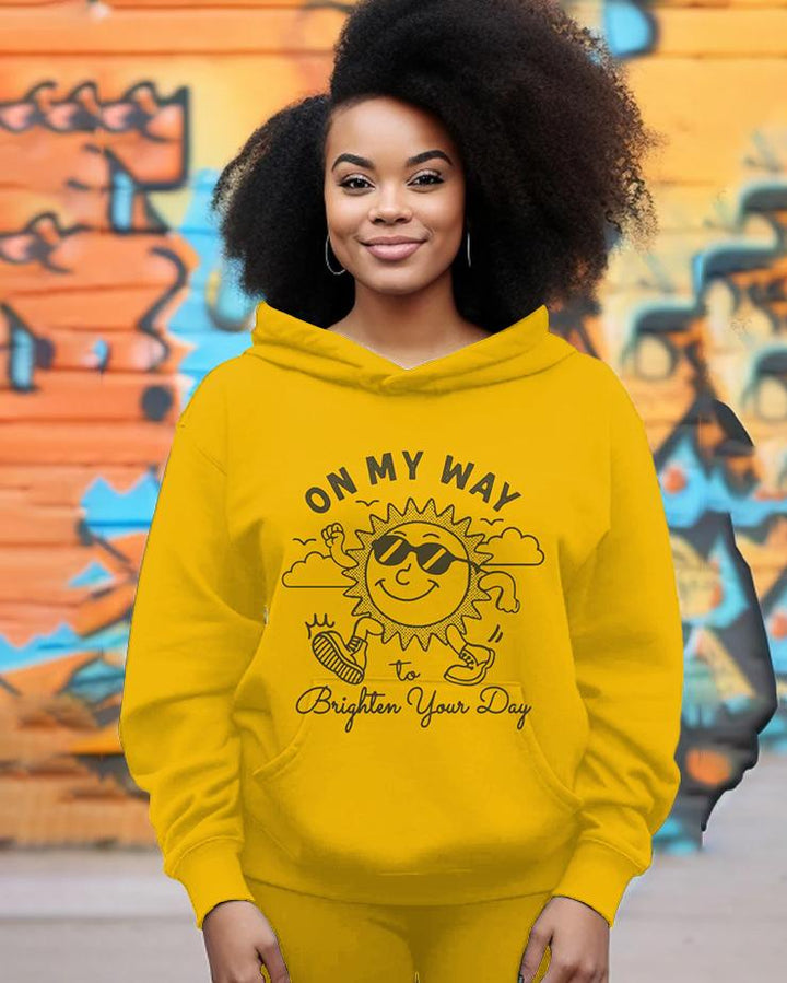 My Way To Brighten Your Day Long-sleeved Hoodie