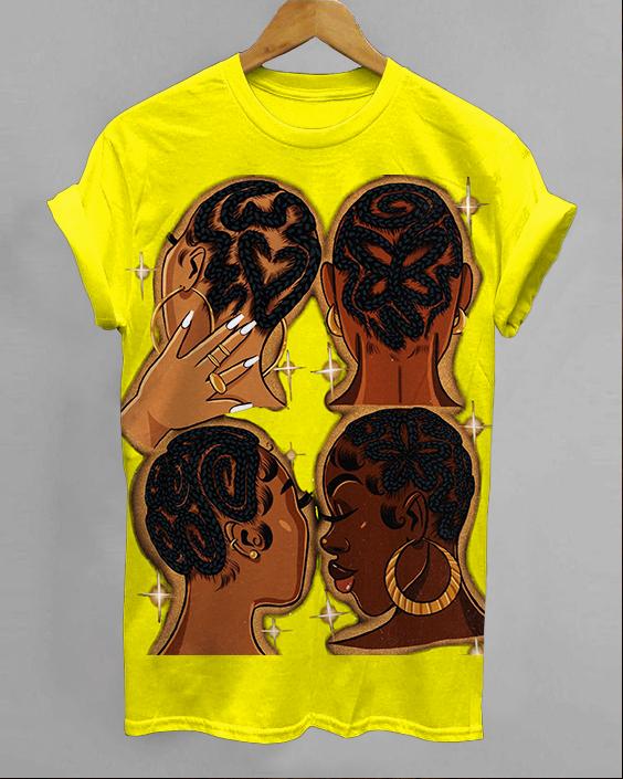 Hairstyles Illustration Unisex Short Sleeve Shirt