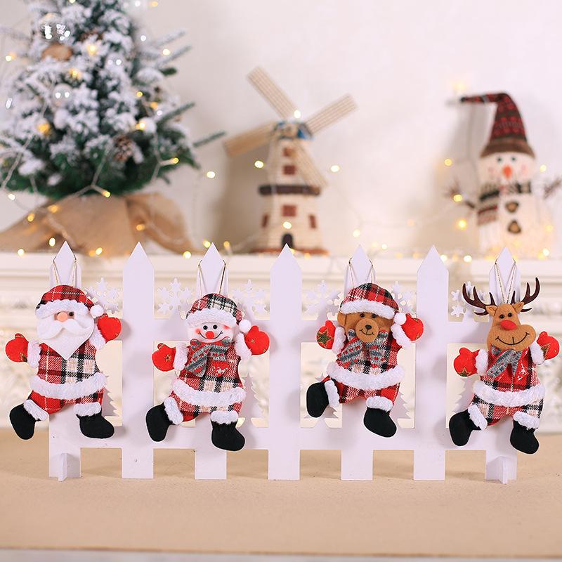 Christmas Decorations Fabric Small Doll Pendant Dancing Old Man Snowman Doll Small Pendant