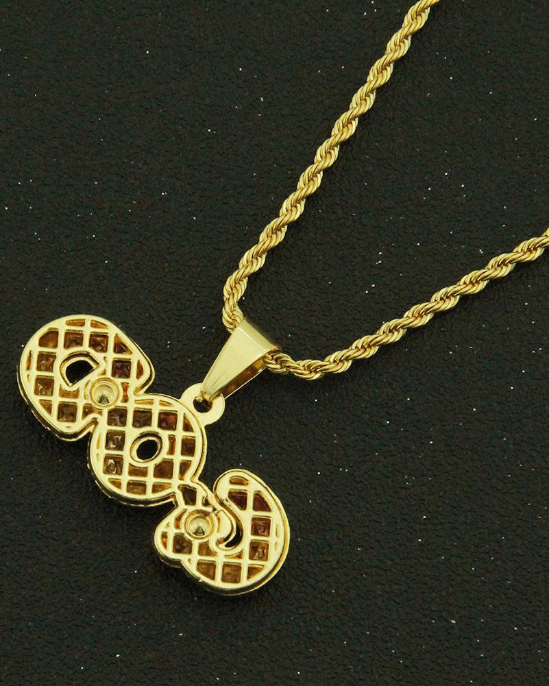 Gold Diamond God Necklace