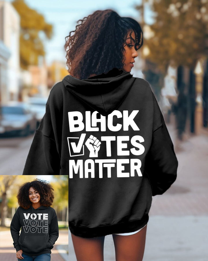 Black Votes Matter Women Long Sleeve Hoodie