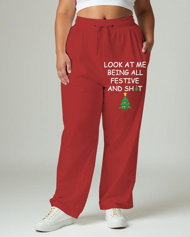 Women's Christmas Print Casual Sweatpants