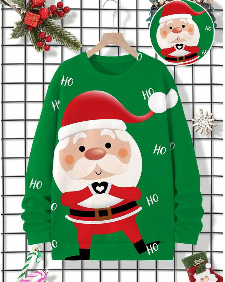 Santa Claus Long Sleeve Crewneck Sweatshirt