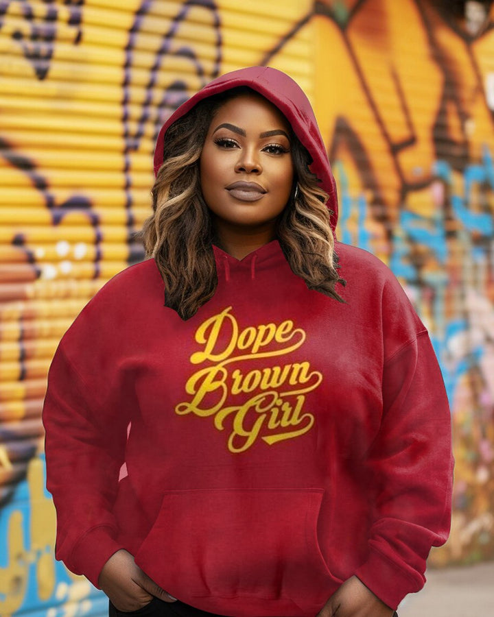 Dope Brown Girl Long Sleeves Hoodie