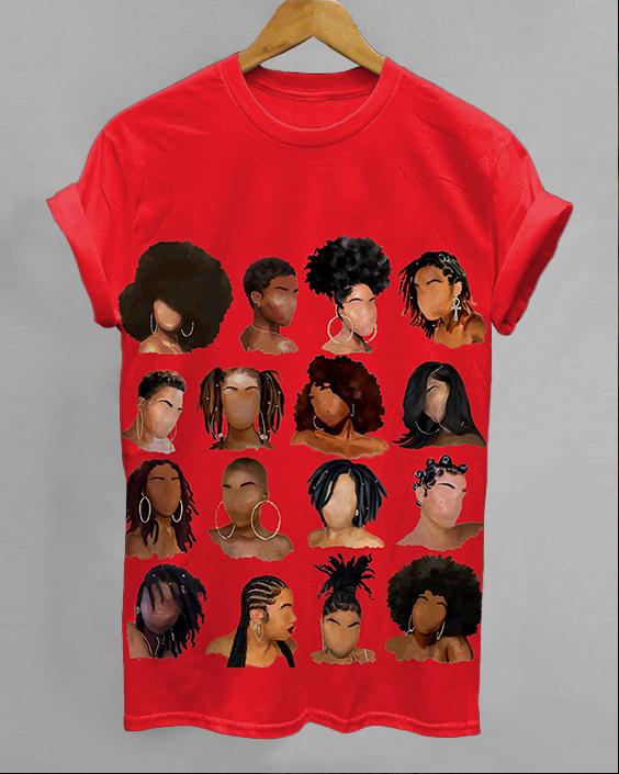 Black Girl Hair Unisex Short Sleeve Shirt