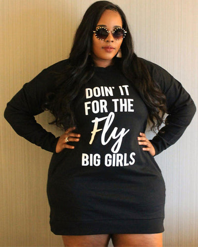 Fly Big Girls Long Sleeves Hoodie Dress