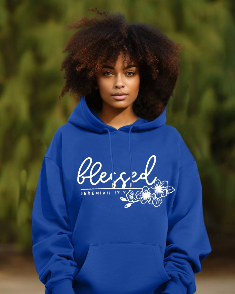 Christian Women Blessed Long Sleeve Hoodie