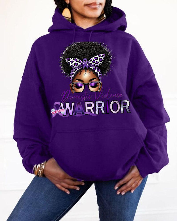 Women's Clothing Domestic Violence Awareness Hooded Sweatshirt