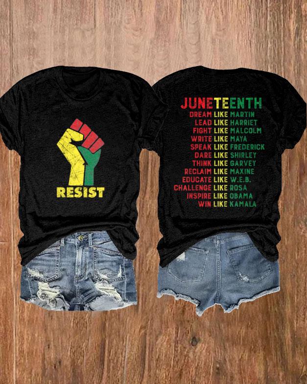 Juneteenth Black Power Unisex Short Sleeve Tshirt