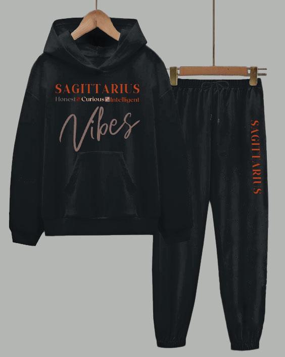 Sagittarius Vibes Long Sleeve Hoodie Two Pieces Set