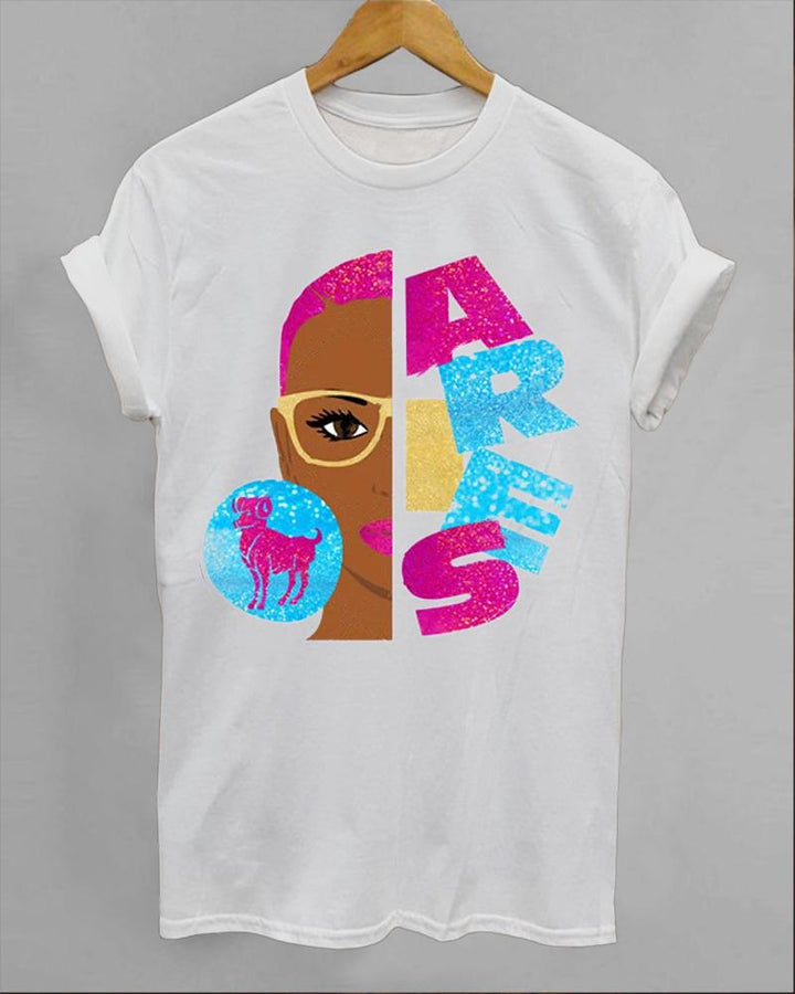 Half Face Aries Unisex Short Sleeve Tshirt