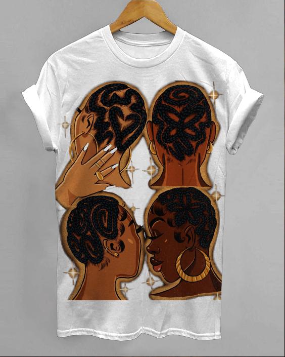 Hairstyles Illustration Unisex Short Sleeve Shirt