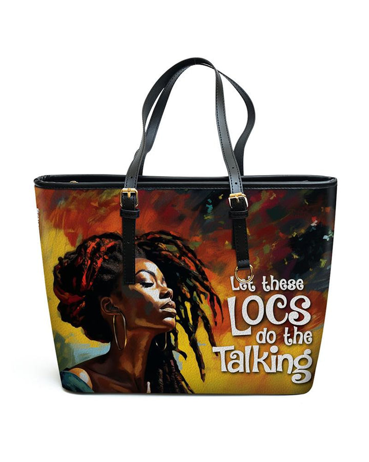 Let These Locs Do The Talking - Personalized Leather Totebag