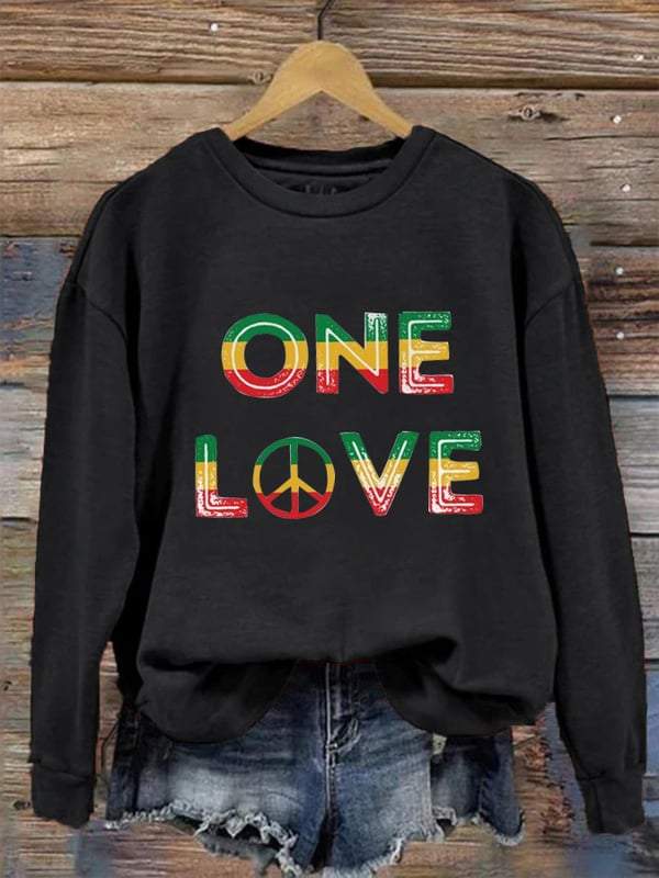 Black One Love Long Sleeve Sweatshirt