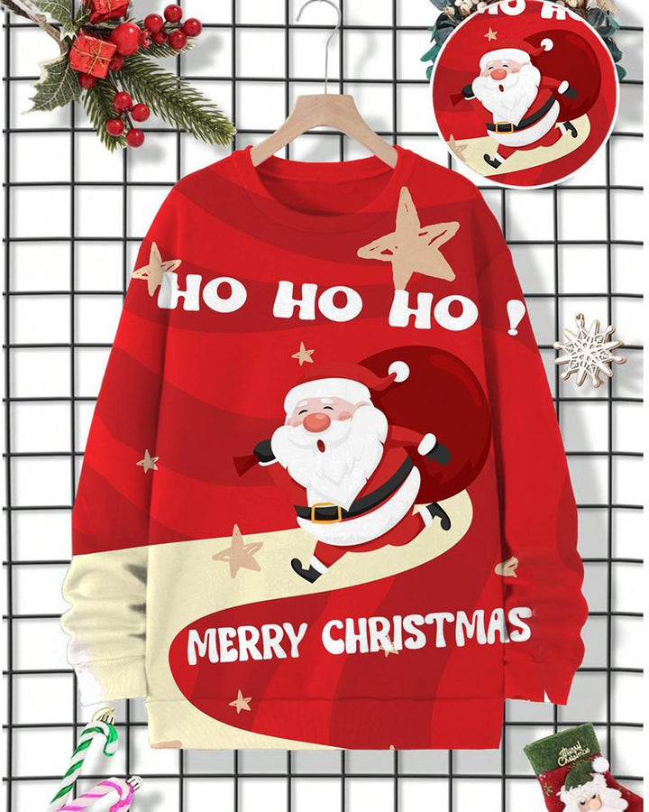 Ohohoh Santa Claus Long Sleeve Crewneck Sweatshirt