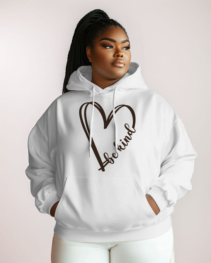 Cotton-Heart Be Kind Print Fashion Daily Long Sleeve Hoodie