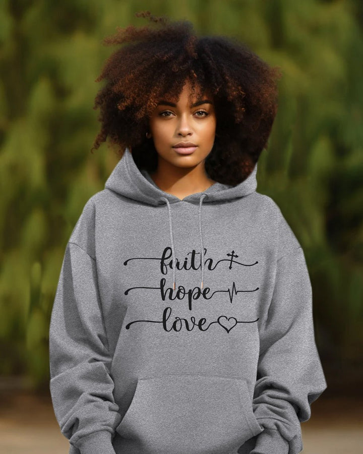 Faith Hope Love Long Sleeve Hoodie