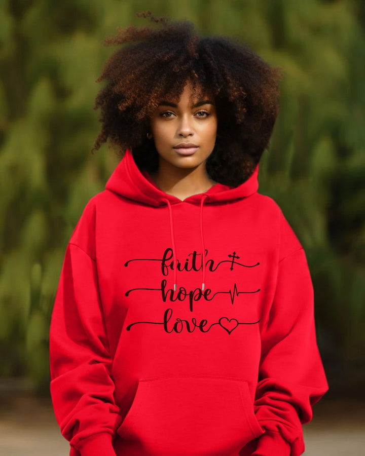 Faith Hope Love Long Sleeve Hoodie