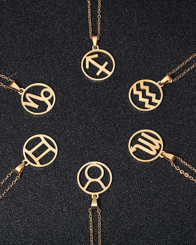 Gold 12 Constellation Necklace