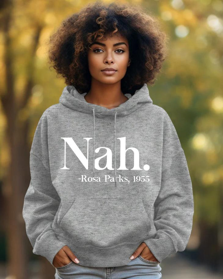 Cotton-Nah Rosa Parks 1955 Print Fashion Daily Long Sleeve Hoodie